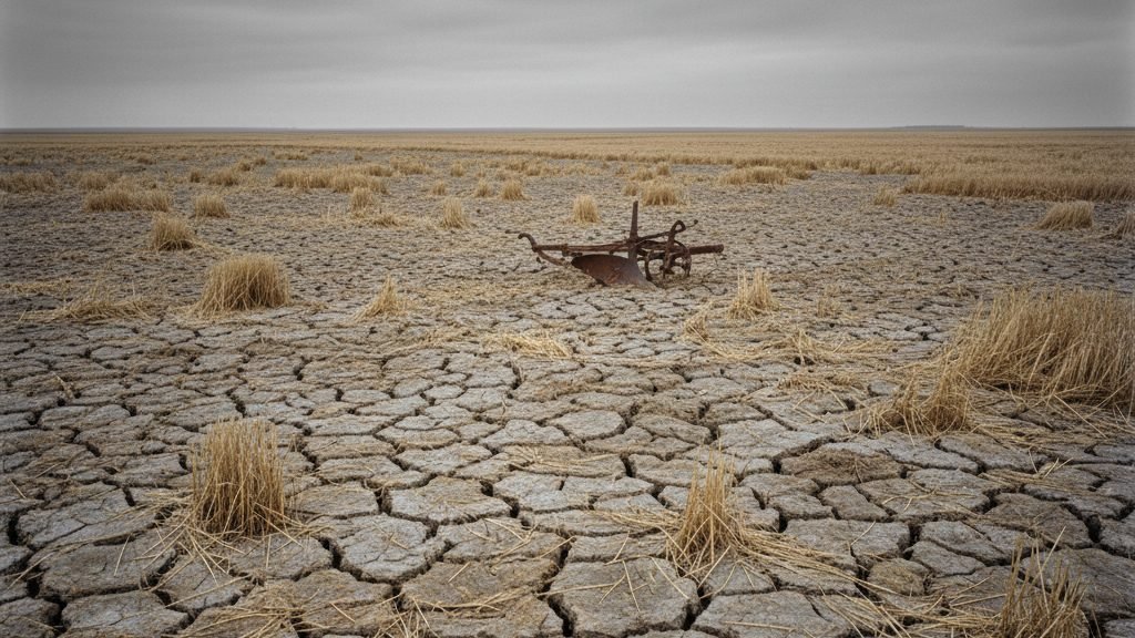 Verdorrtes Ackerland — Hungersnot 1932