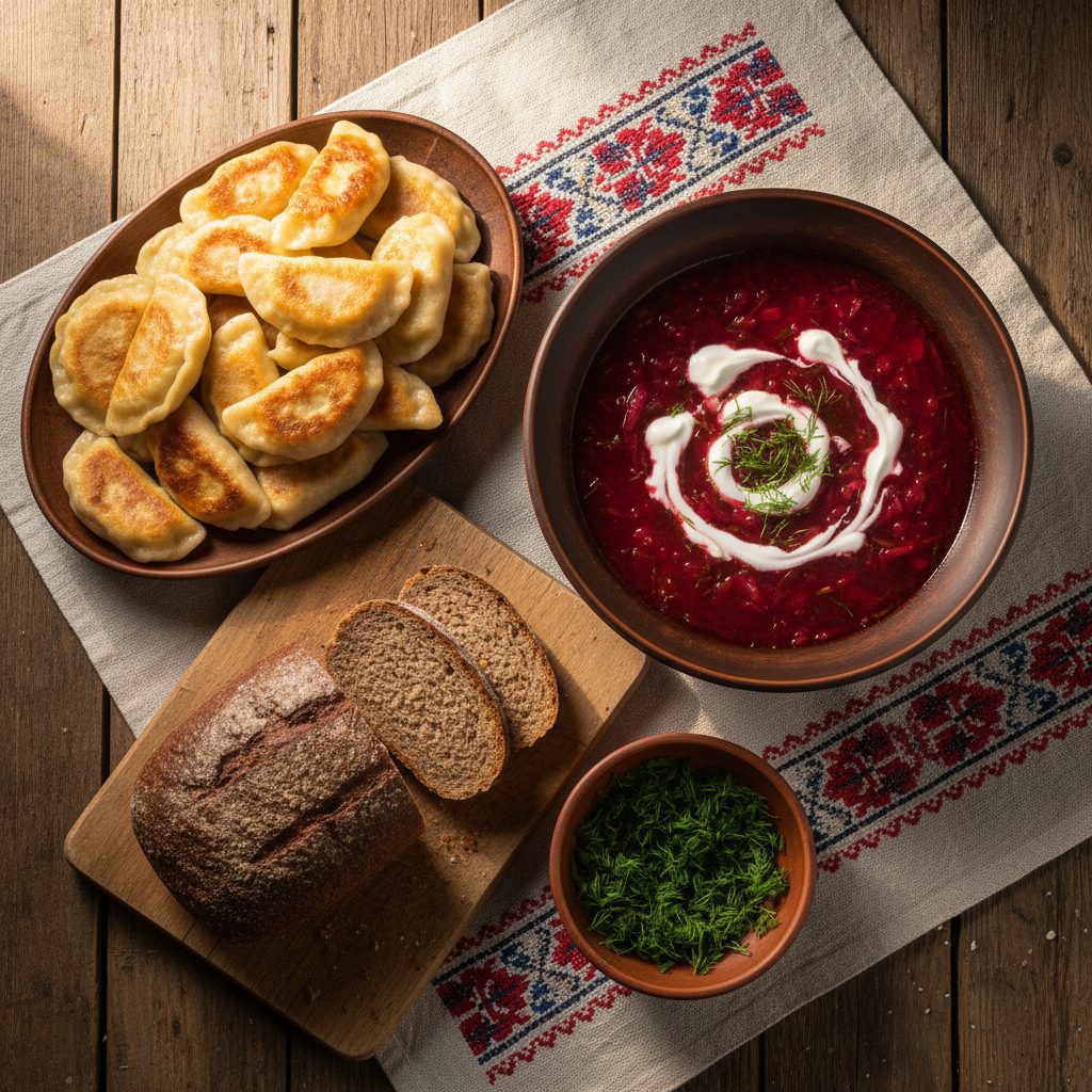 Russlanddeutsche Küche — Piroggen, Borschtsch, Brot